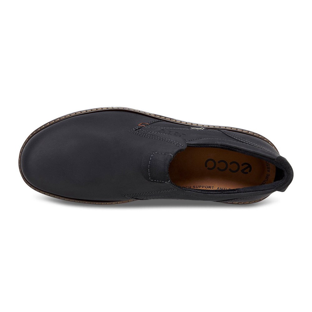 ECCO Mens Slip On Black - Turn Shoes - ANU-025196